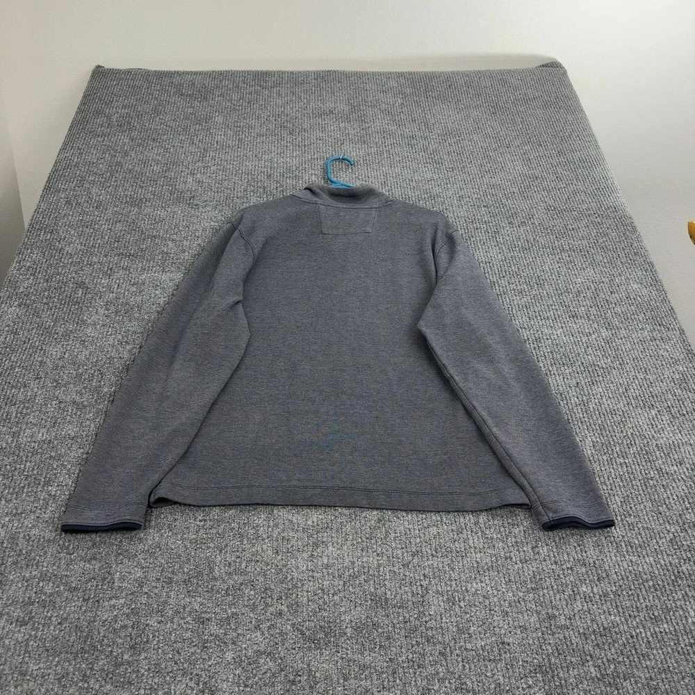 Banana Republic Quarter Zip Mens‎ L Gray Cotton Mock Neck Pullover Casual Style